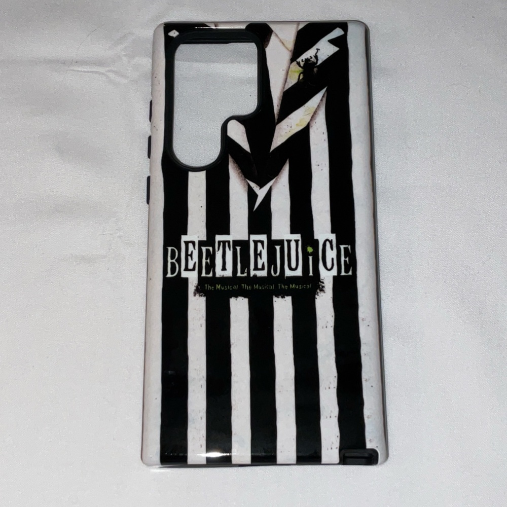 Samsung Galaxy S23 Ultra Beetlejuice Black & White Tough Phone Case in Gloss